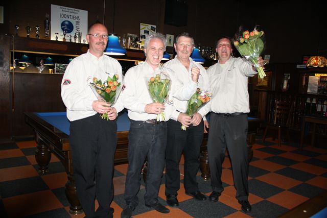 Kampioenen vlnr Xander Eric Willem en ben