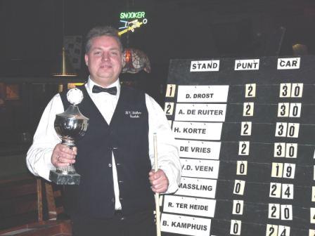13 Dikkie Drost de leider na de eerste ronde