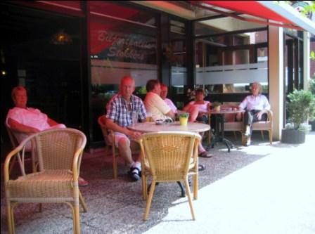 Het terras was een welkom toevluchtsoord