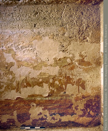 Hathor koe in boot met Ramses II