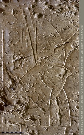 Horus brengt Ramses II voor Osiris en Hathor