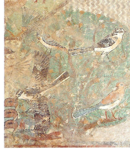 Deatil van de Oostmuur graf Chnumhotep