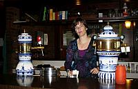 Sandra achter t schap