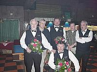 2003 BC Stokkers 2 2de divisie met staand vlnr Hennie, Ton, Gerry, Bennie en Willie en op de hurken Willem