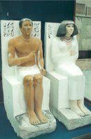 19a. Rahotep en Nofret broer en schoonzus van Cheops
