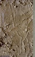 Horus brengt Ramses II voor Osiris en Hathor